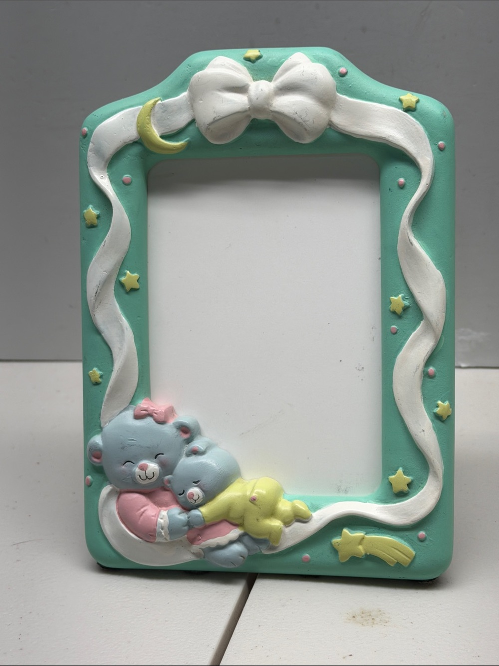 Vintage Picture Frame 4.5”X 6.5”Photo Baby Nursery Bears Gift